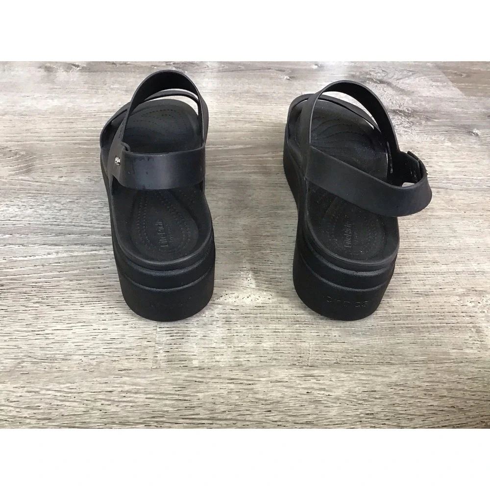 Crocs Brooklyn Low Wedge Women's Size 11 Sandals Black #206453
